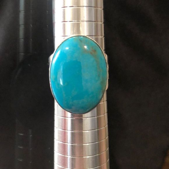 JAY KING DTR Sterling Silver Turquoise Oval Cabochon Ring Sz 10-3/4 - Picture 7 of 12